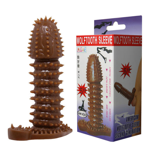 Baile - BI-016005 - Wolftooth Penis Sleeve Flesh 12.5 Cm Dia 3.5 Cm ( 5 Inch Lenght  )