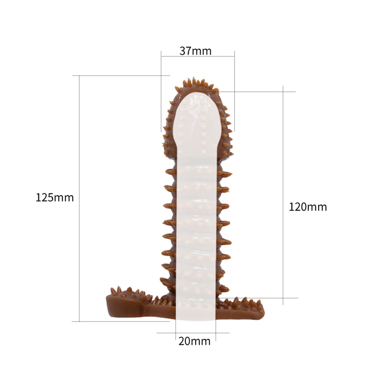 Baile - BI-016005 - Wolftooth Penis Sleeve Flesh 12.5 Cm Dia 3.5 Cm ( 5 Inch Lenght  )