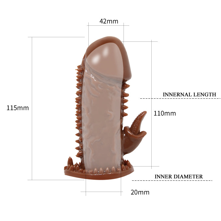 Baile Penissleeve 11,5 cm – Binnendiameter 2 cm – Girth Vergrotende Sleeve voor Mannen