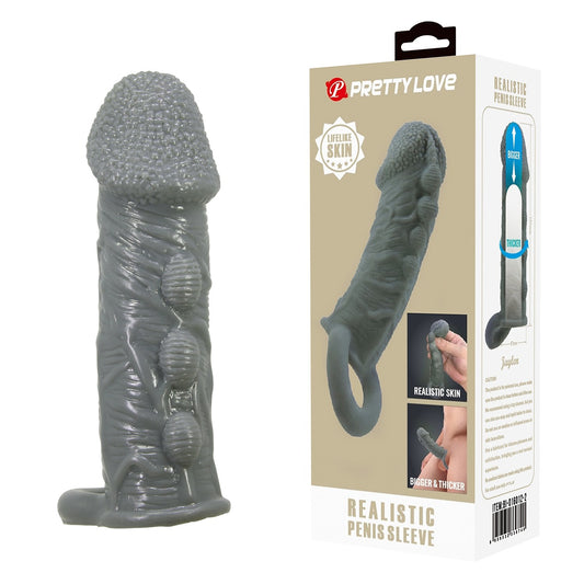 Baile - BI-016012-2 - Penis Sleeve Black 14 Cm Inner Dia 3 Cm - Extender