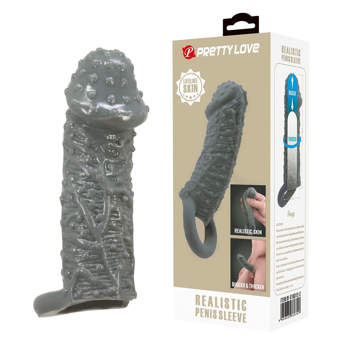 Baile - BI-016013-2 - Penis Sleeve Black 13 Cm Inner Dia 4 Cm - Extender