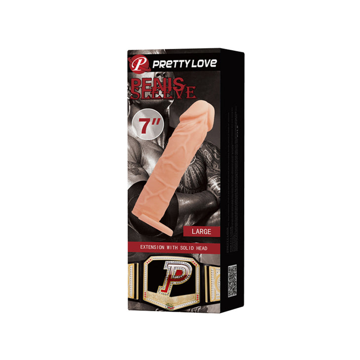 Pretty Love Penis Sleeve 18 cm Large – Realistische Verlenging – Extra Lengte & Omtrek