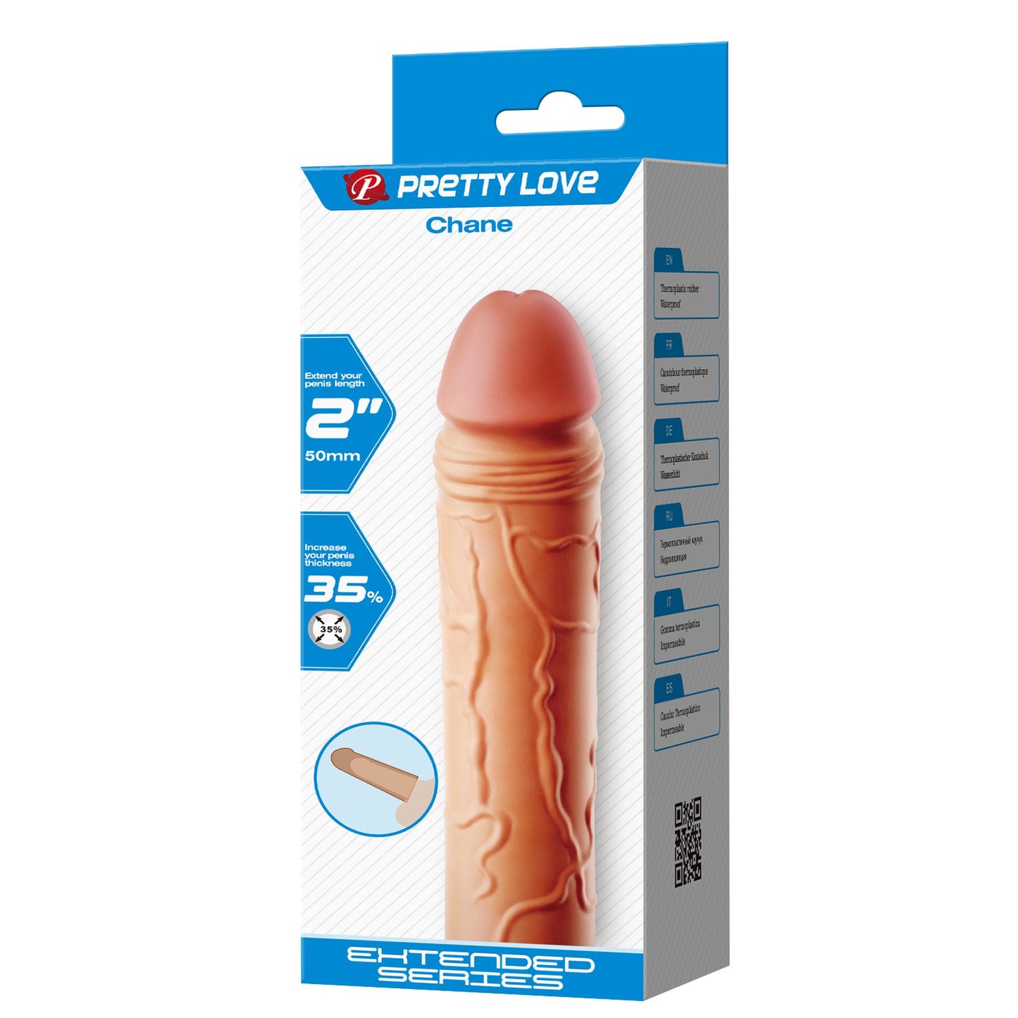 Baile - BI-026254 - Penis Sleeve Flesh 18 Cm Dia 3,7 Cm Inner Dia 2,44 Cm - Extender