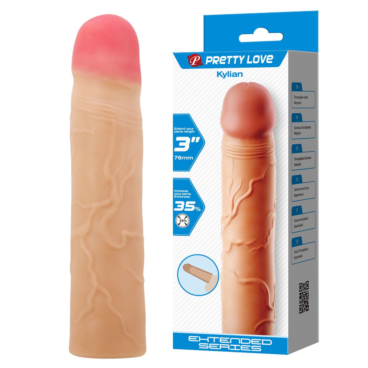 PRETTY LOVE Kylian Flesh Extension Sleeve – Verlengt tot 7,6 cm