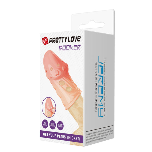 Pretty Love Penis Sleeve Booker – Elastische Cockring & Penissleeve voor Hardere Erecties en Langere Stamina