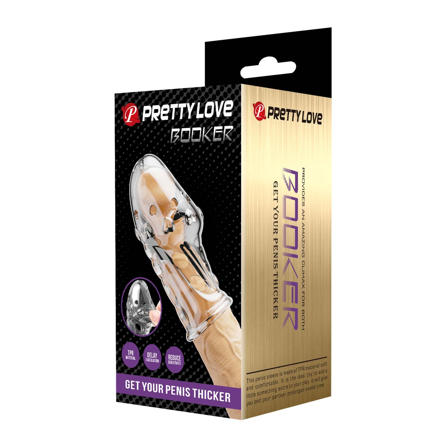 Pretty Love Penis Sleeve Booker – Elastische Penissleeve voor Stevigere Erecties en Langere Prestaties