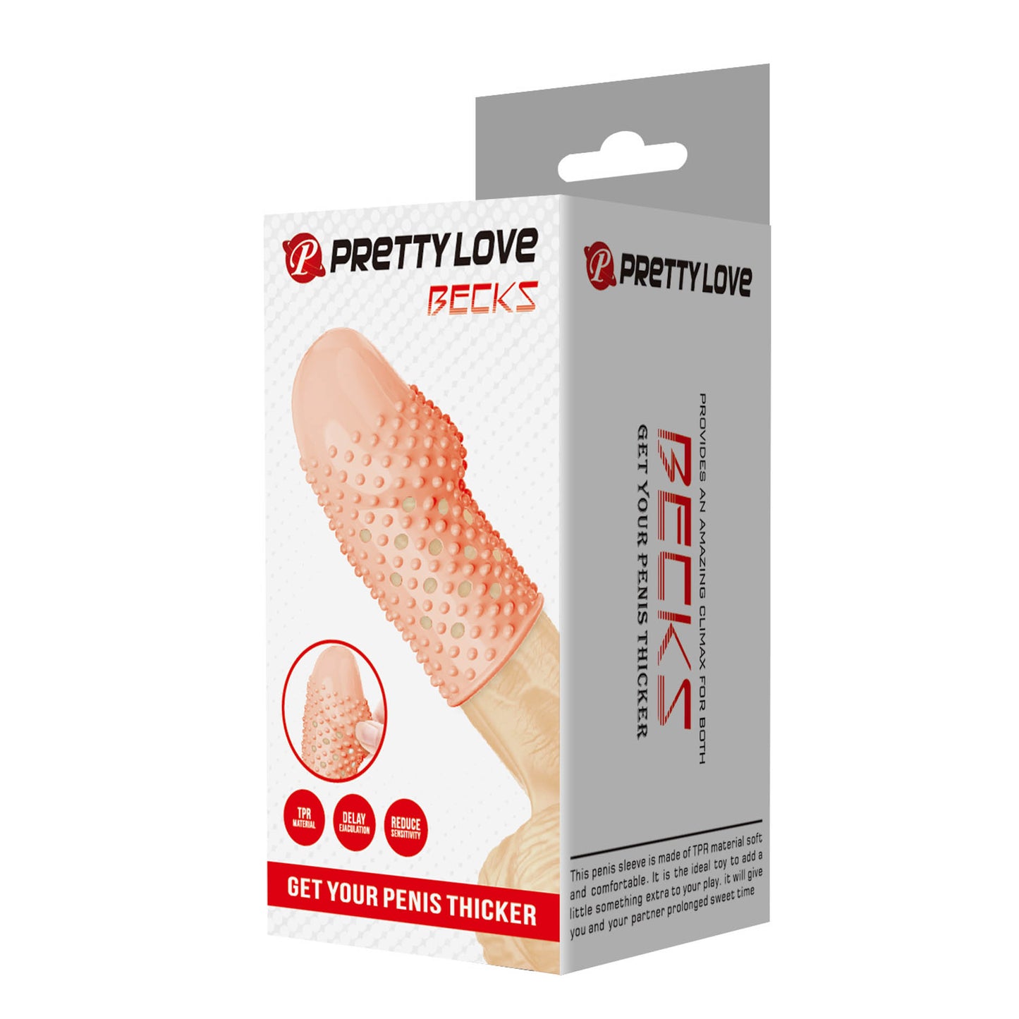 Pretty Love Becks Penis Sleeve (Flesh) – Elastische Penissleeve voor Stevigere Erecties en Langere Prestaties