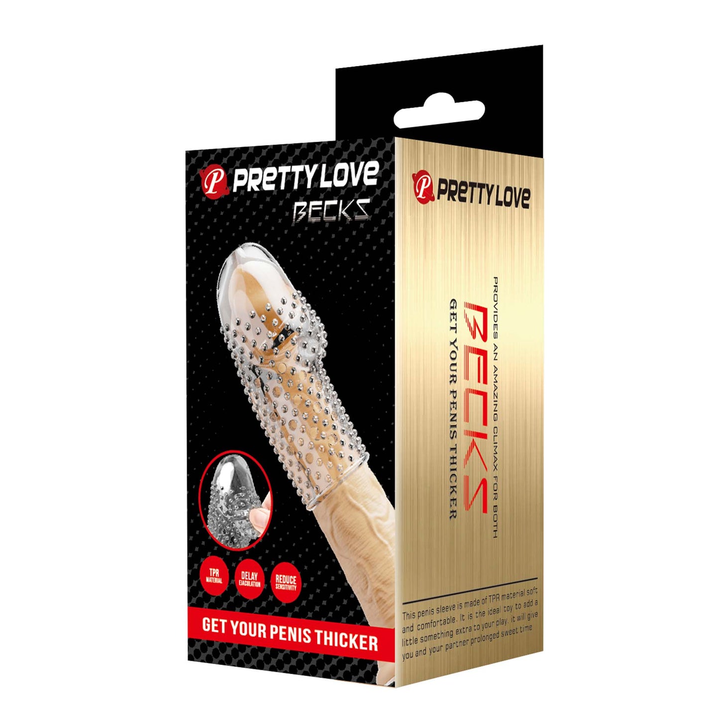 Pretty Love Becks Penis Sleeve – Flesh – Elastische Penissleeve voor Stevigere Erecties en Langdurig Plezier