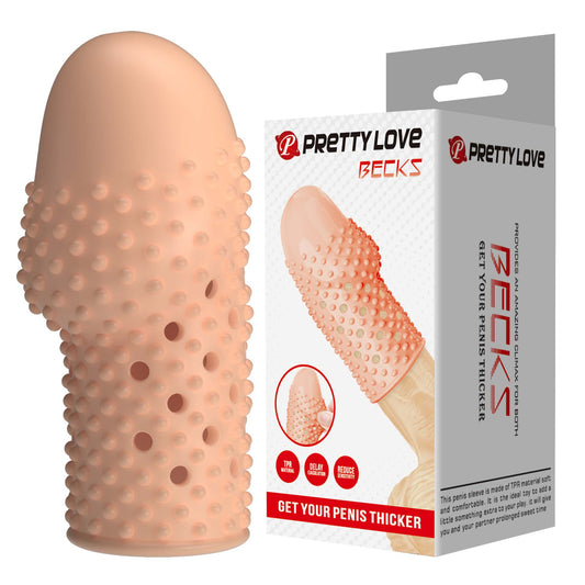 Pretty Love Becks Penis Sleeve (Flesh) – Elastische Penissleeve voor Stevigere Erecties en Langere Prestaties