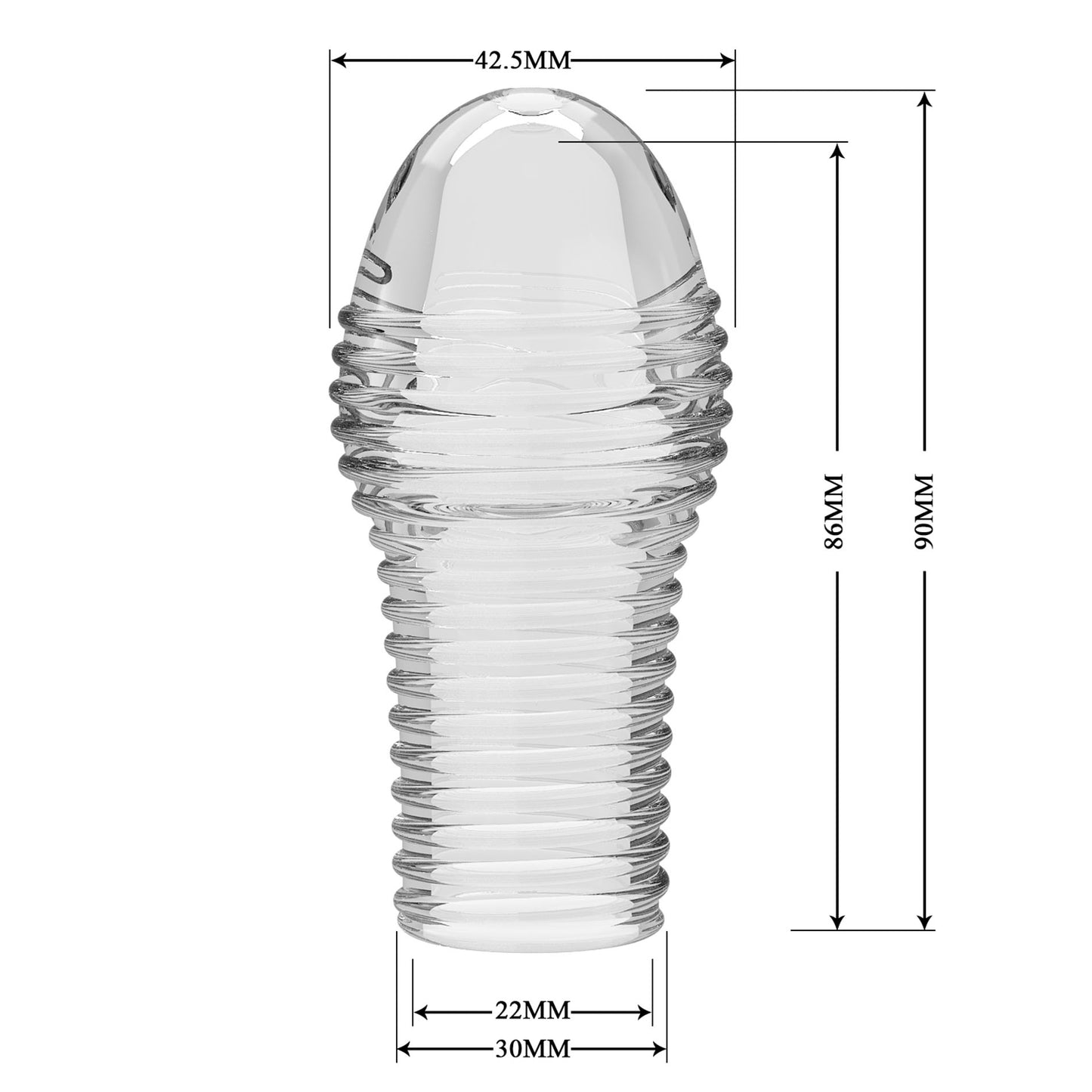 Pretty Love BI-026291M Huel Penis Sleeve – Huidskleur – Flexibele sleeve