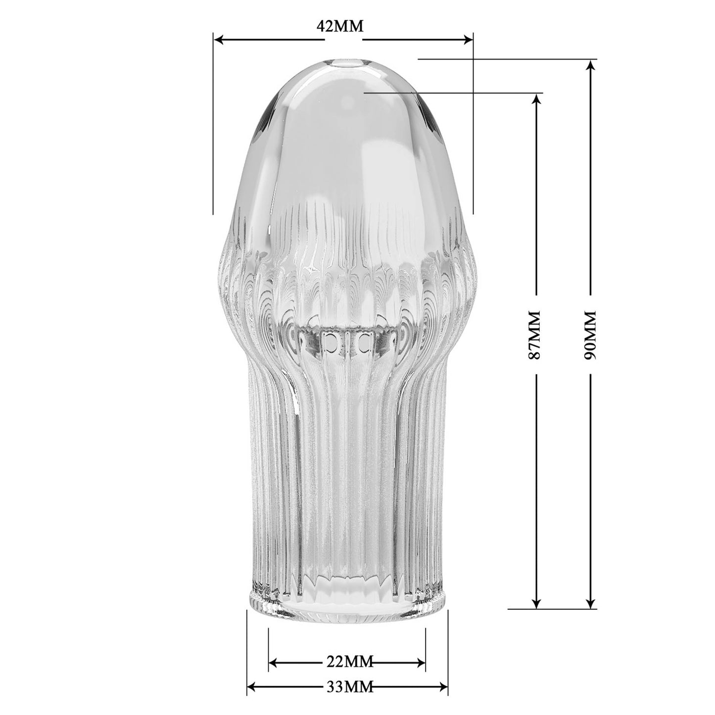 Pretty Love BI-026292M Huel Penis Sleeve – Transparant – Flexibele Verlenghoes