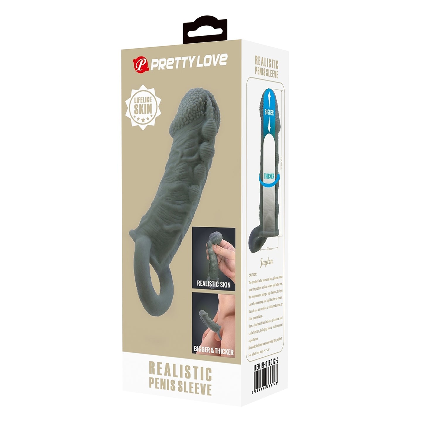Baile - BI-016012-2 - Penis Sleeve Black 14 Cm Inner Dia 3 Cm - Extender