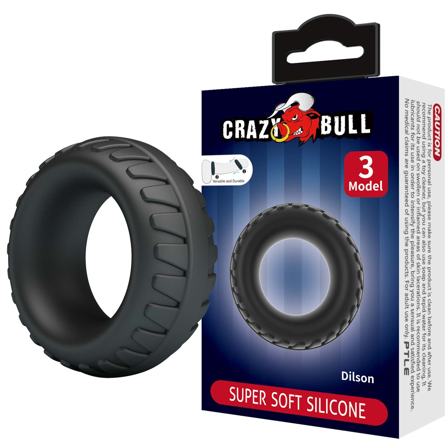 PRETTY LOVE Crazy Bull Dilson Penis Ring – Sterkere Erectie & Meer Uithoudingsvermogen