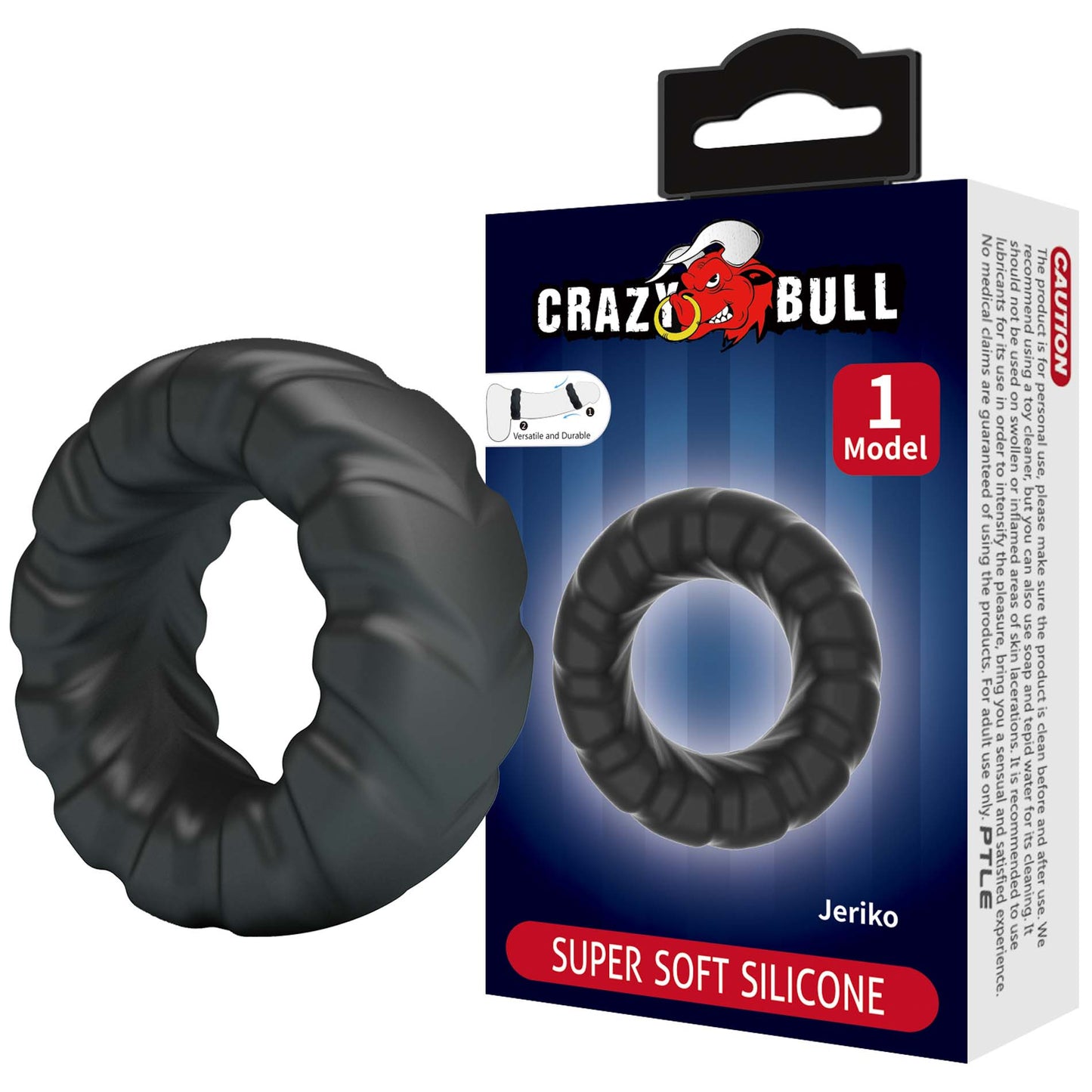 CRAZY BULL – JERIKO Penis Ring Model 1 | Siliconen Performance Ring voor Meer Uithoudingsvermogen