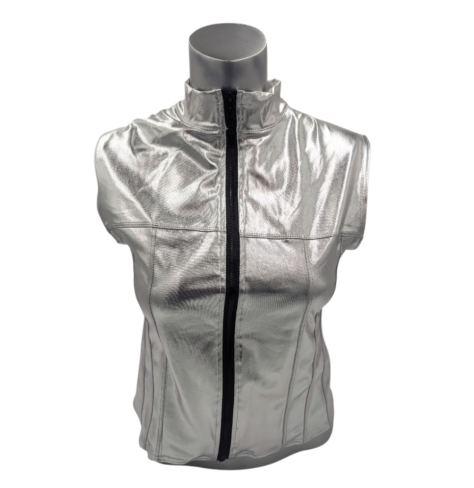 Glossy Kinky Bodywarmer With Zipper Mix 4 Pack - 4 Different Colours