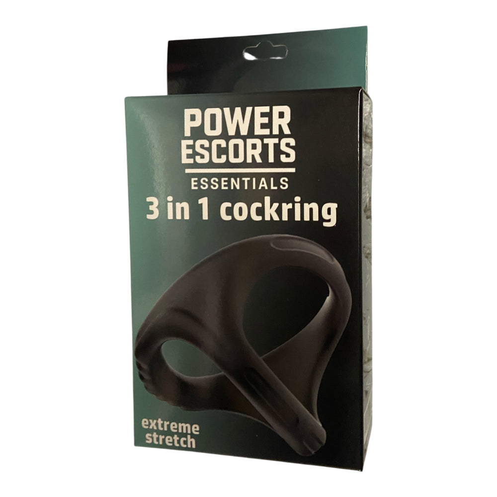 Power Escorts - 3-in-1 Cockring – Super Flexibel – Colour Box