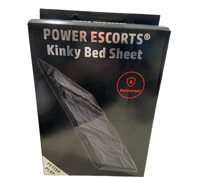 Power Escorts - BR190 - Kinky Bed Sheet - Donkerbruin & Zwart