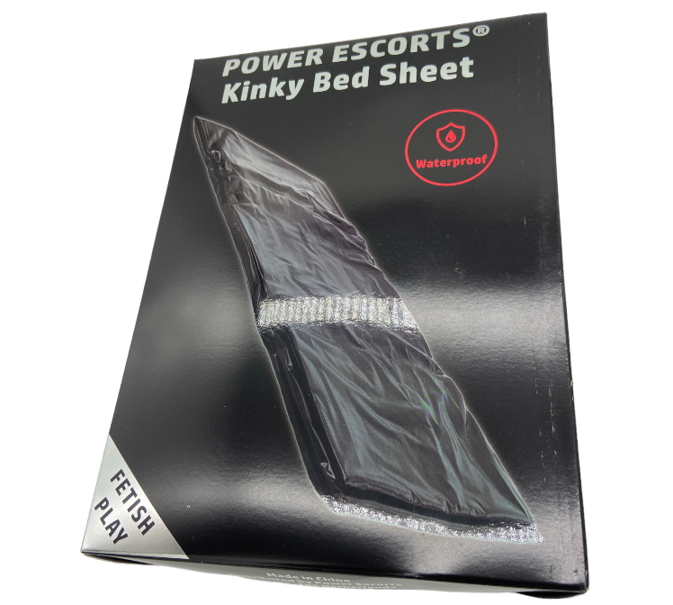 Power Escorts - BR190 - Kinky Bed Sheet - Donkerbruin & Zwart