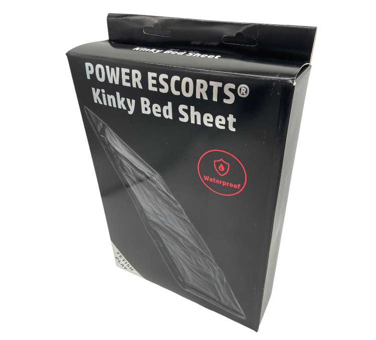 Power Escorts - BR190 - Kinky Bed Sheet - Donkerbruin & Zwart