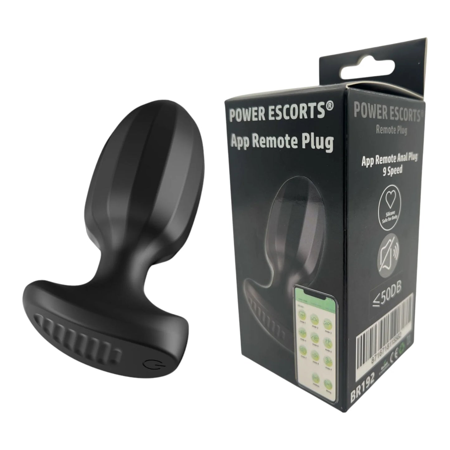 Power Escorts - Remote Vibrating Plug - App Controled - Silicone