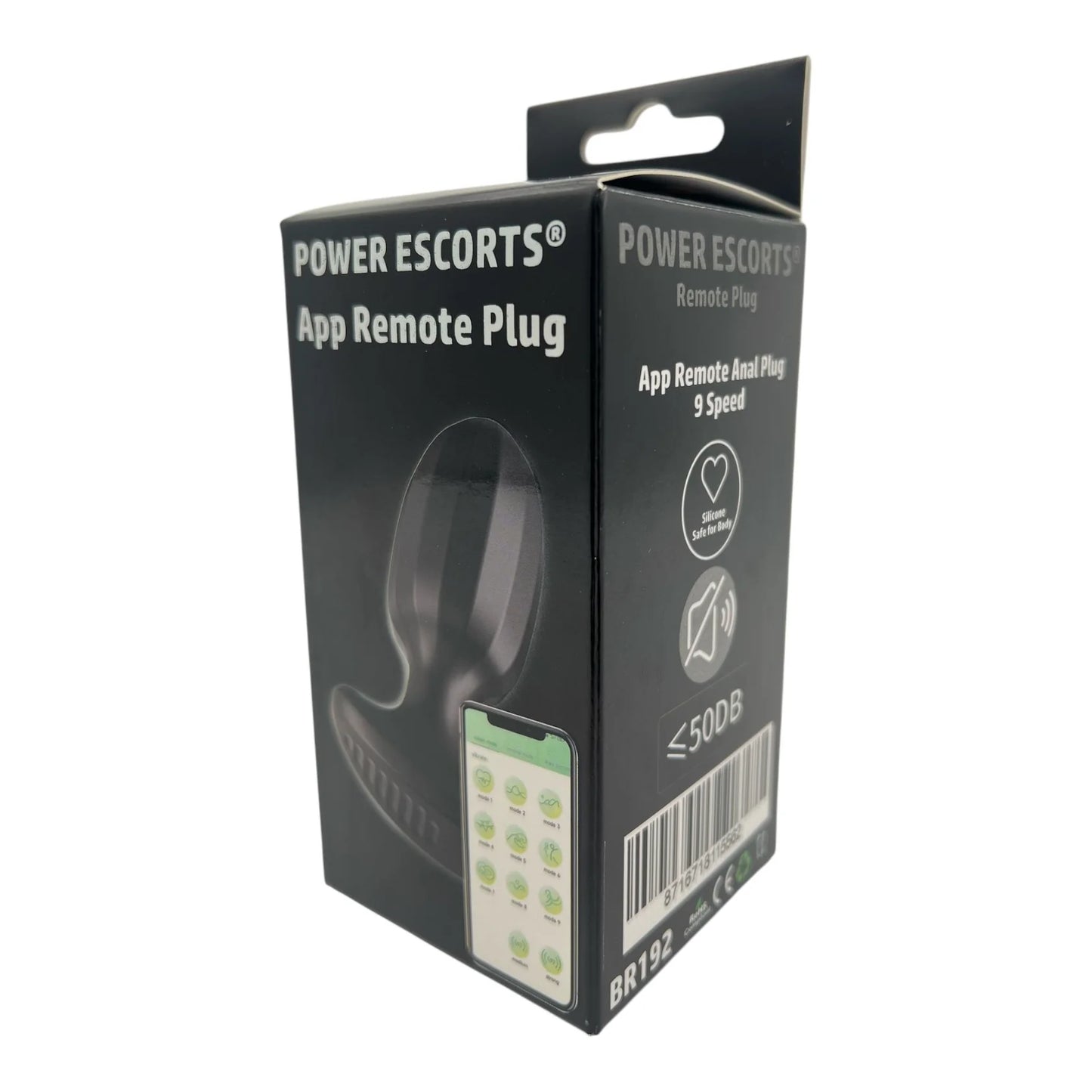 Power Escorts - Remote Vibrating Plug - App Controled - Silicone