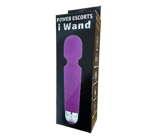 Power Escorts - BR20 - i Wand Silicone Massager - 18-Speed - Purple