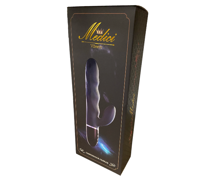 Power Escorts - BR310 - Medici Zwarte G Spot & Clit Stimulator - Silicone - 10 Speed