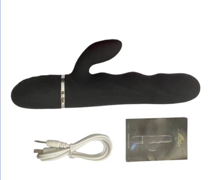 Power Escorts - BR310 - Medici Zwarte G Spot & Clit Stimulator - Silicone - 10 Speed