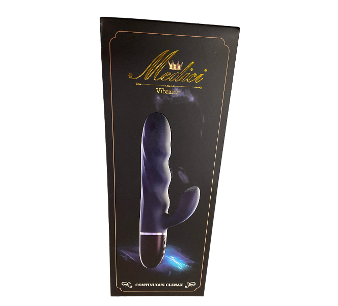 Power Escorts - BR310 - Medici Zwarte G Spot & Clit Stimulator - Silicone - 10 Speed