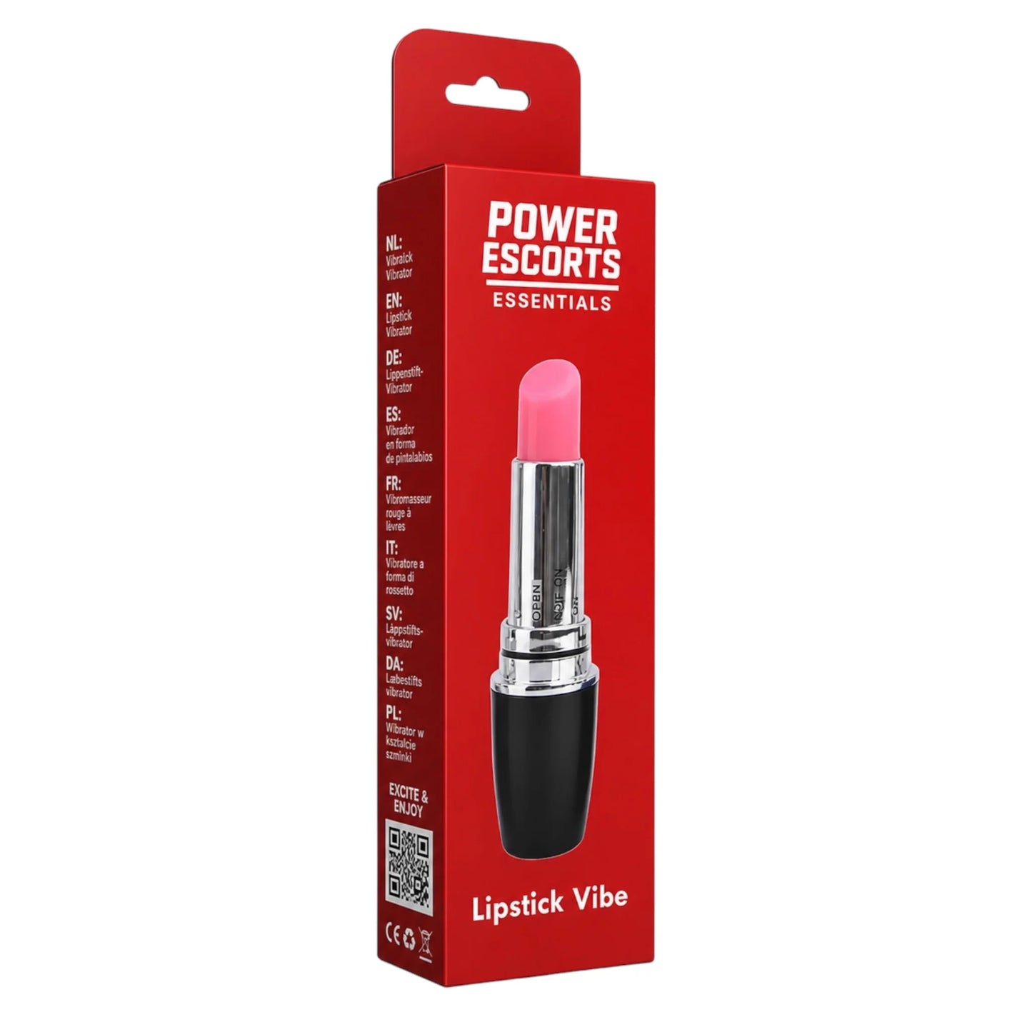 Power Escorts Lipstick Vibrator Zwart – Discreet Mini Vibe Compact & Krachtig