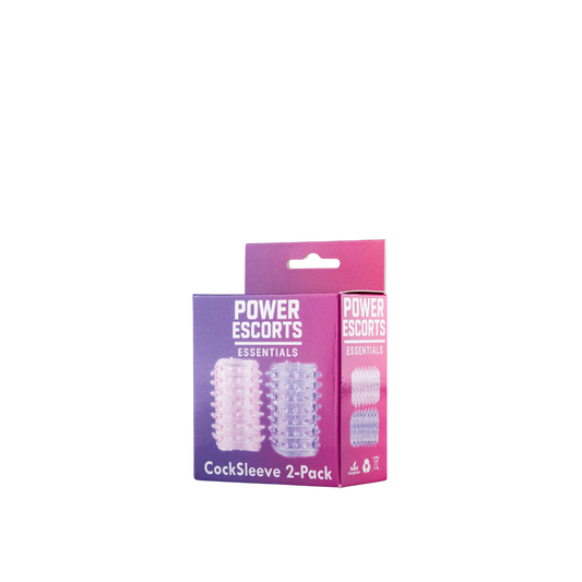 Power Escorts BR338 Penis Sleeve 2 Pack – Roze Paarse Penishoezen – Verdikking en Extra Stimulatie (Copy)