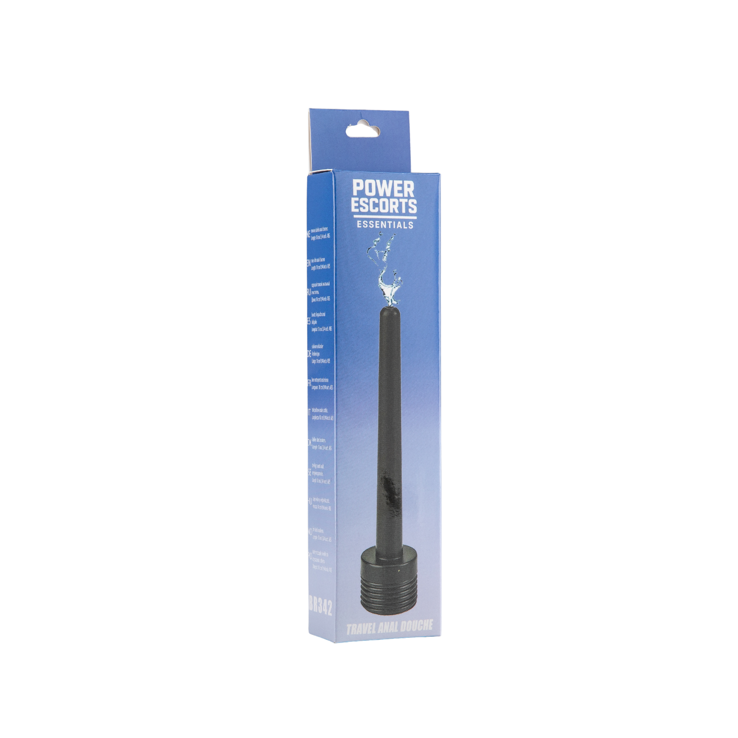 Power Escorts - Travel Anal Cleaner Douche Tube - Zwart - 15 cm