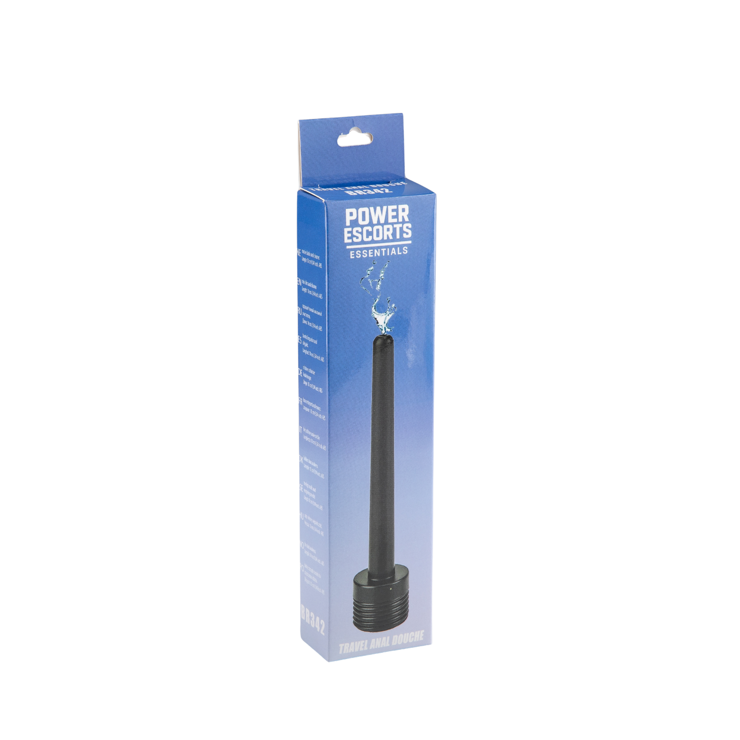 Power Escorts - Travel Anal Cleaner Douche Tube - Zwart - 15 cm
