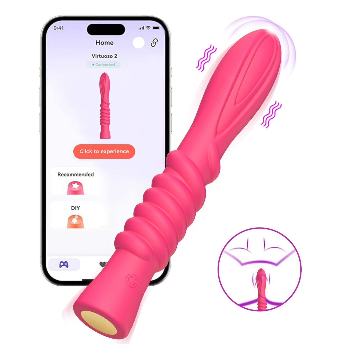 Power Escorts - BR348 - Premium G-Spot Vibrator met Appfunctie – Compact Design