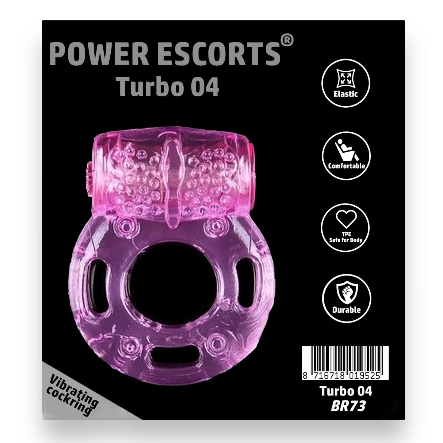 Power Escorts - BR73 - Turbo 04 - Vibrating Cockring - Pink