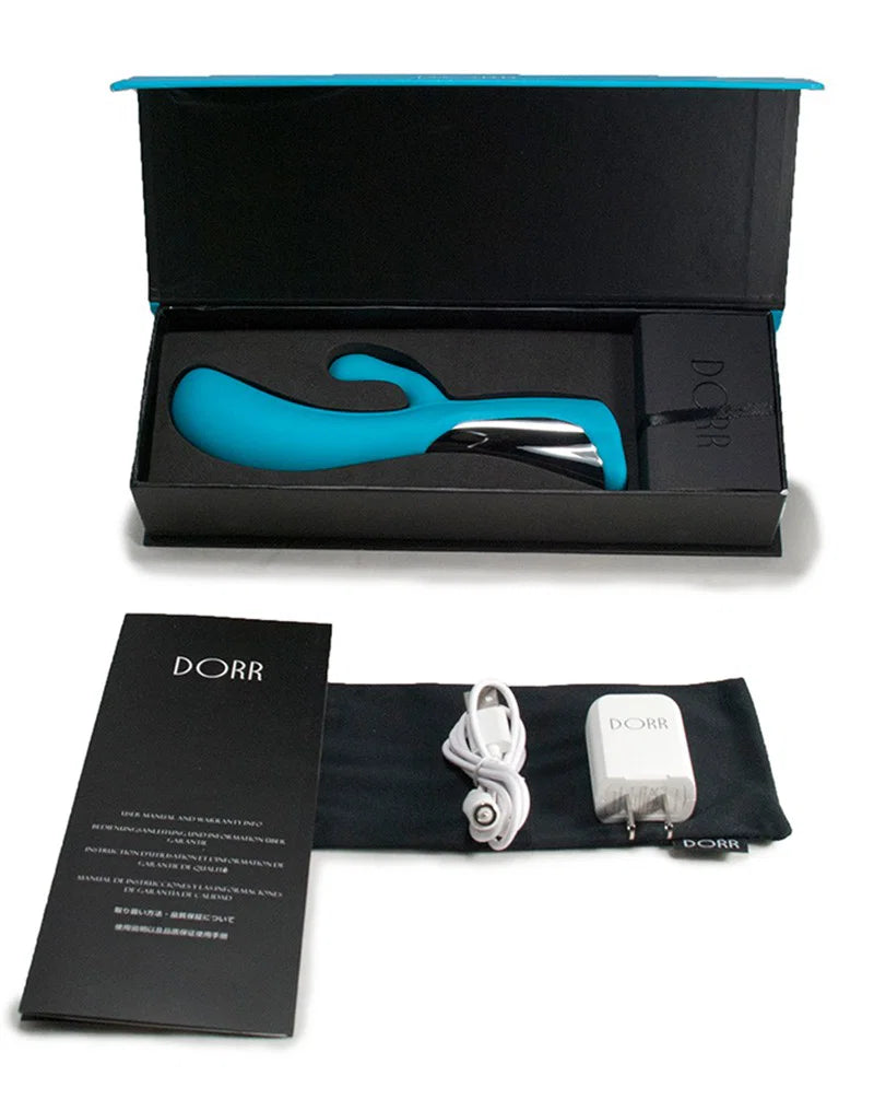 DORR IORA Dual-Action Vibrator – Blauw/Turquoise – Ergonomisch Design
