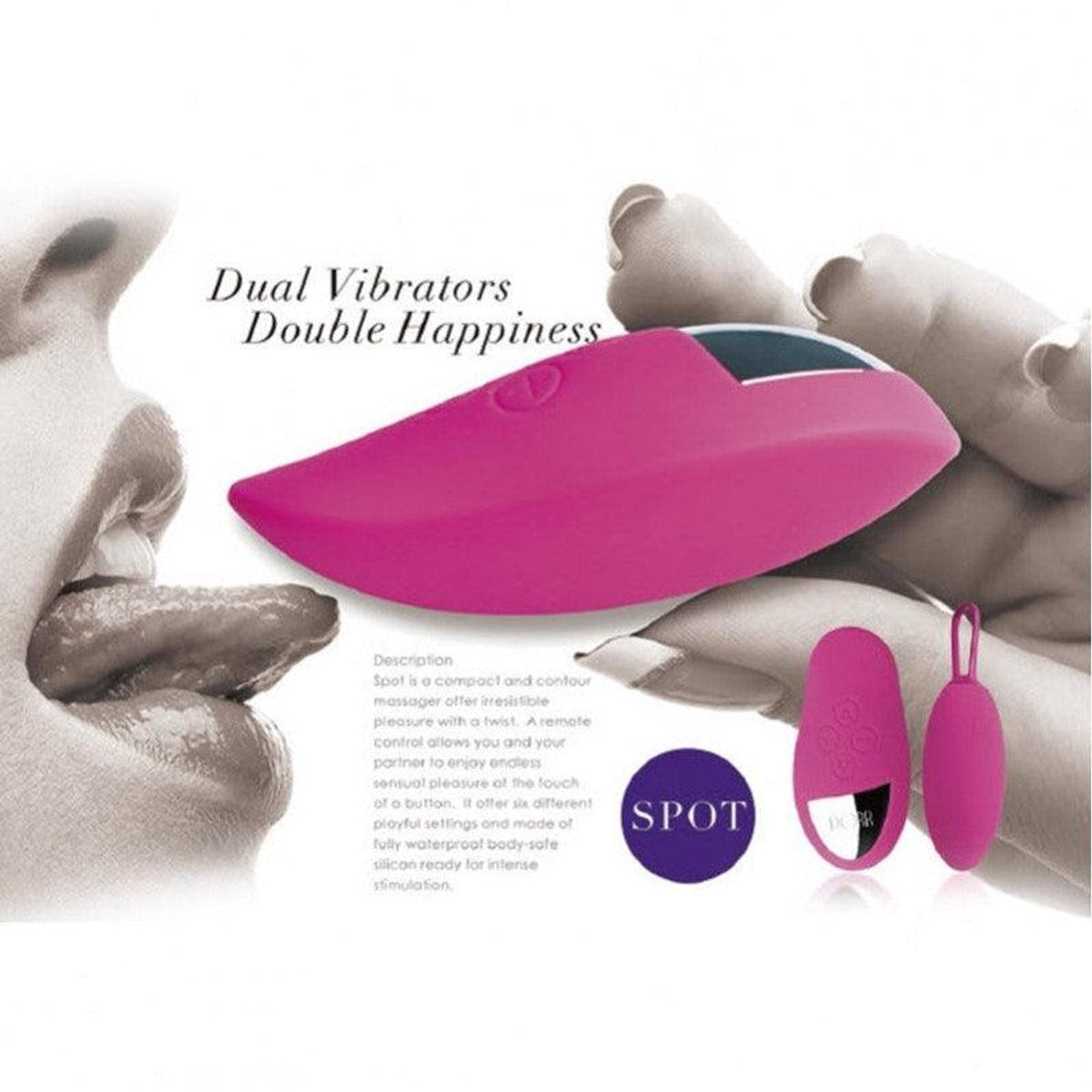 SPOT 2-in-1 Egg Vibrator & Oplegvibrator met Afstandsbediening – Paars
