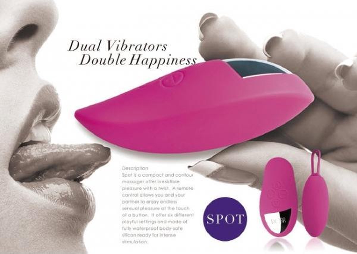 SPOT 2-in-1 Egg Vibrator & Oplegvibrator met Afstandsbediening – Paars