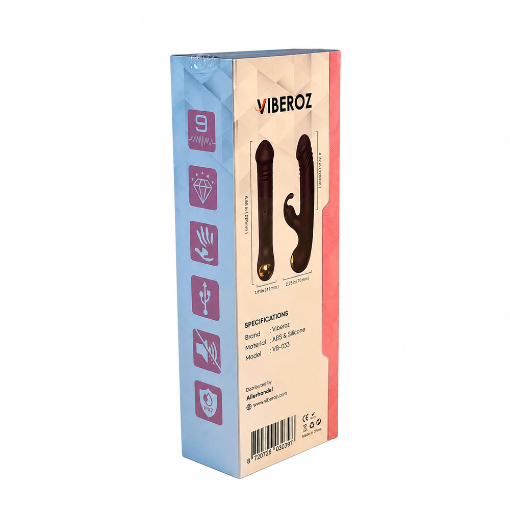 Thrusting Rabbit Vibrator – 9 Stootstanden, Dubbele Stimulatie & Oplaadbaar