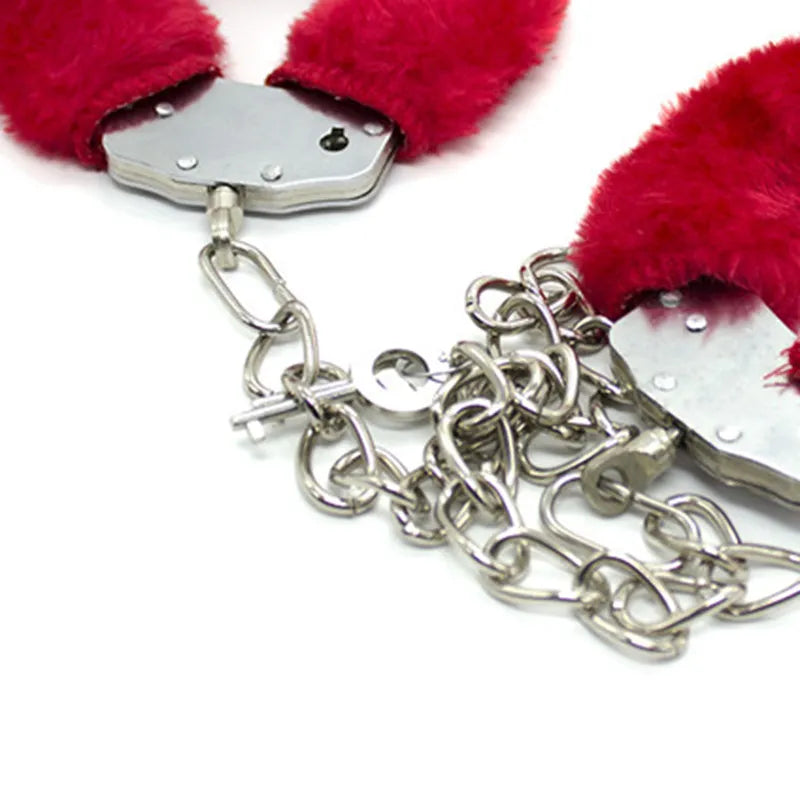 Furry Cuffs Mix Box  total 24 Pcs  4 Colours Extra Heavy - Extra Long Chain