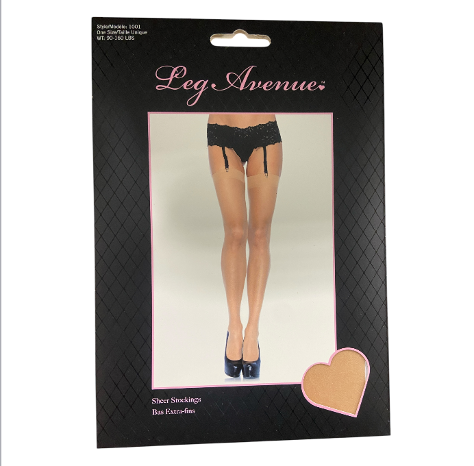 Leg Avenue - Sheer Stockings  Bas Extra Fins flesh Colour - 100 % Nylon