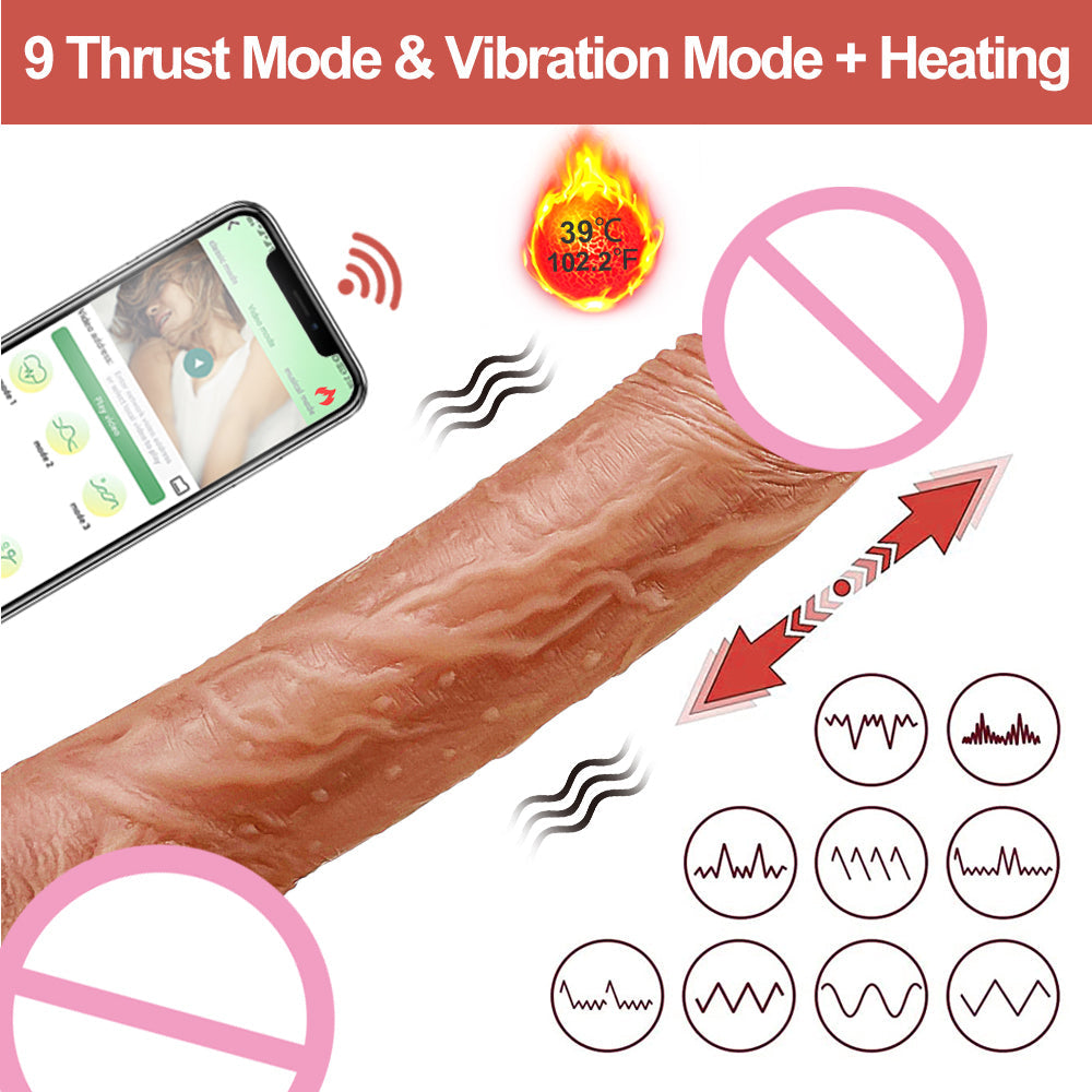 Lovesecret Premium – LS04 – Realistische Vibrator met Grote Ballen – App-Controlled & Verwarmd – Huidkleur