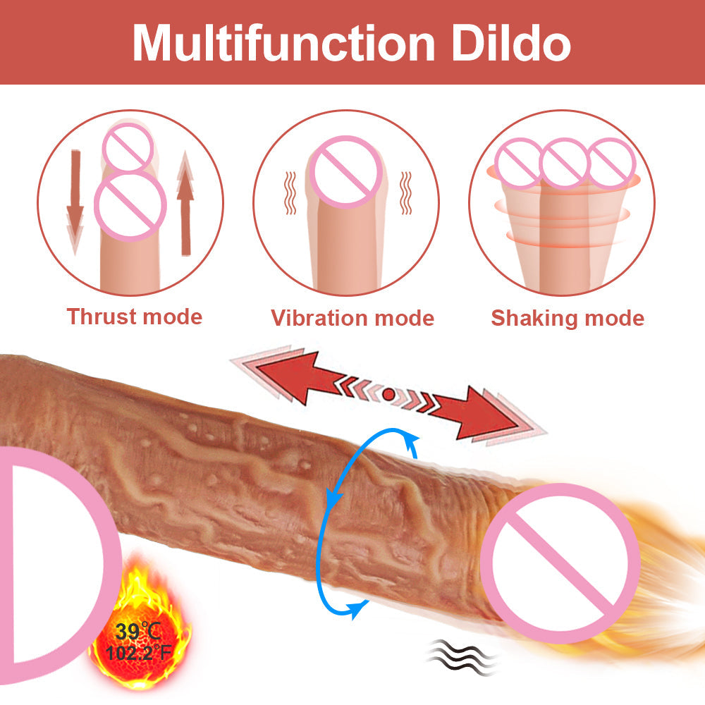 Lovesecret Premium – LS04 – Realistische Vibrator met Grote Ballen – App-Controlled & Verwarmd – Huidkleur