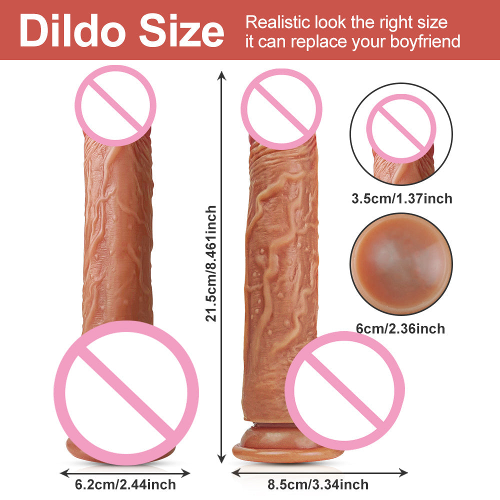 Lovesecret Premium – LS04 – Realistische Vibrator met Grote Ballen – App-Controlled & Verwarmd – Huidkleur