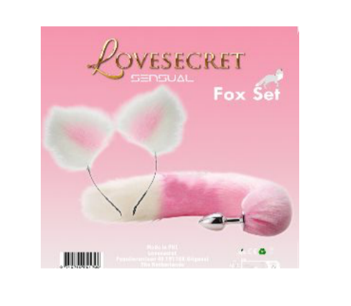 Lovesecret Sensual – LS47 Fox Set Pink / White – Fox Tail Plug & Fox Ears Gift Box
