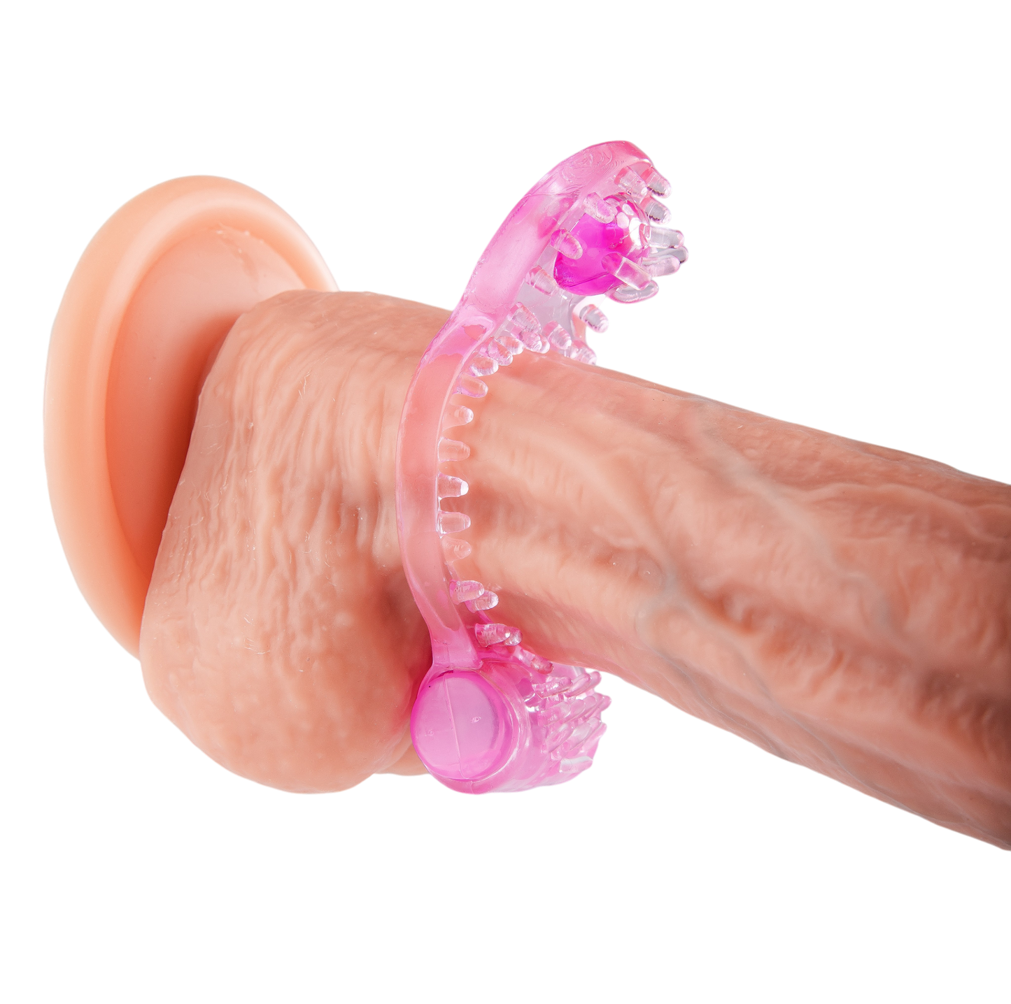 Vibrerende Cockring met Massagebolletjes – Pink