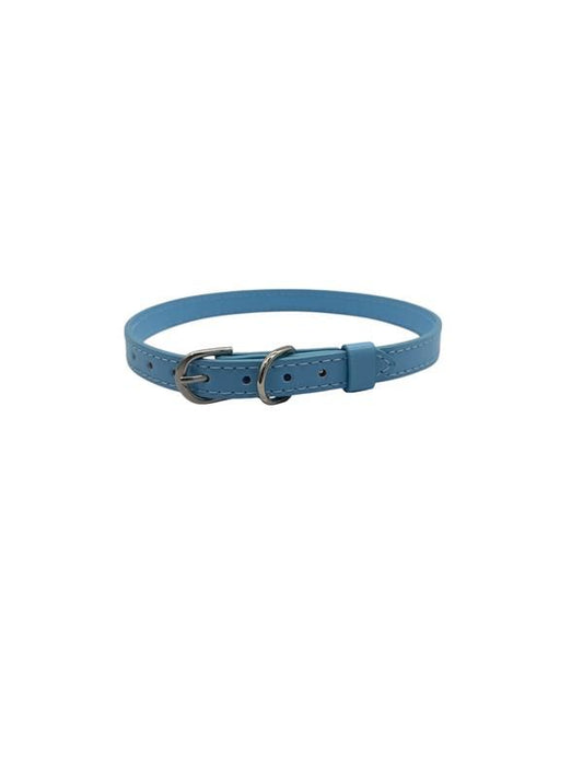 Kattenhalsband / Kleine Hondenhalsband - Blauw - Diameter 11 CM - Lengte 38 CM - Breedte 1 CM