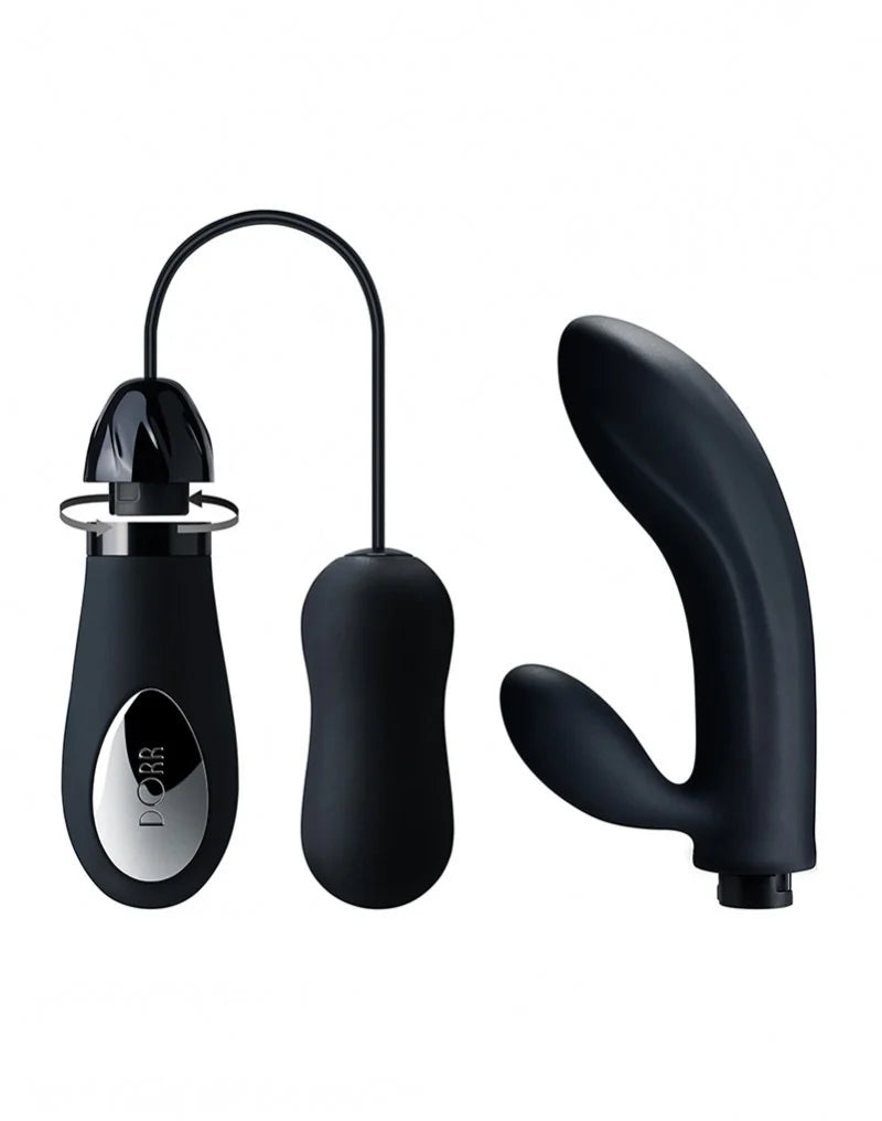DORR - Mystic Double Pleasure - G-Spot Vibrator & Vibrerend Ei – Zwart