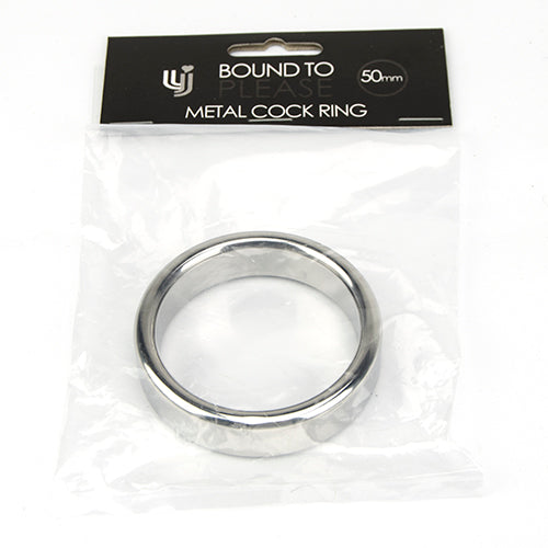 Bound to Please Metal Cock and Ball Ring – 50mm Large Cockring