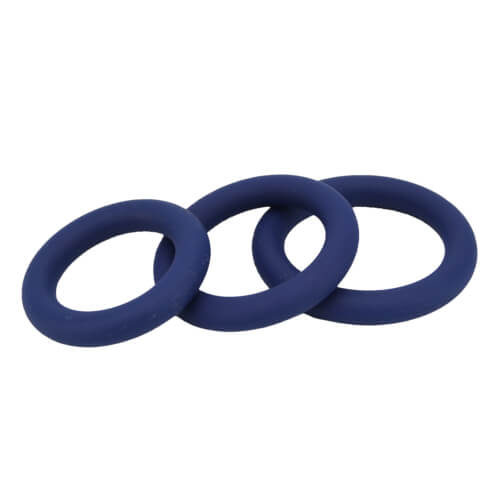 Silicone Extra Thick Cockring 3-Pack Blue - N11080